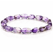 上品な淡紫カラー アメトリン《Ametrine／紫黄水晶》カットビーズ ブレスレット
