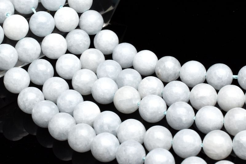 希少◇ペルー産 セレスタイト 8mm 1連（約38cm） _R6134-8 | 卸売