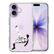 iPhone17 側面ソフト 背面ハード ハイブリッド クリア ケース サッカー オーバーヘッドキック 2