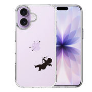 iPhone17 側面ソフト 背面ハード ハイブリッド クリア ケース キューピット