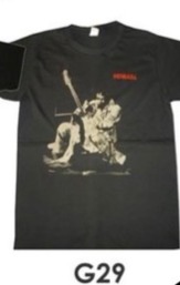 MUSIC TEE 音楽T-シャツ Jimi Hendrix Fire ジミヘンドリックス ROCK