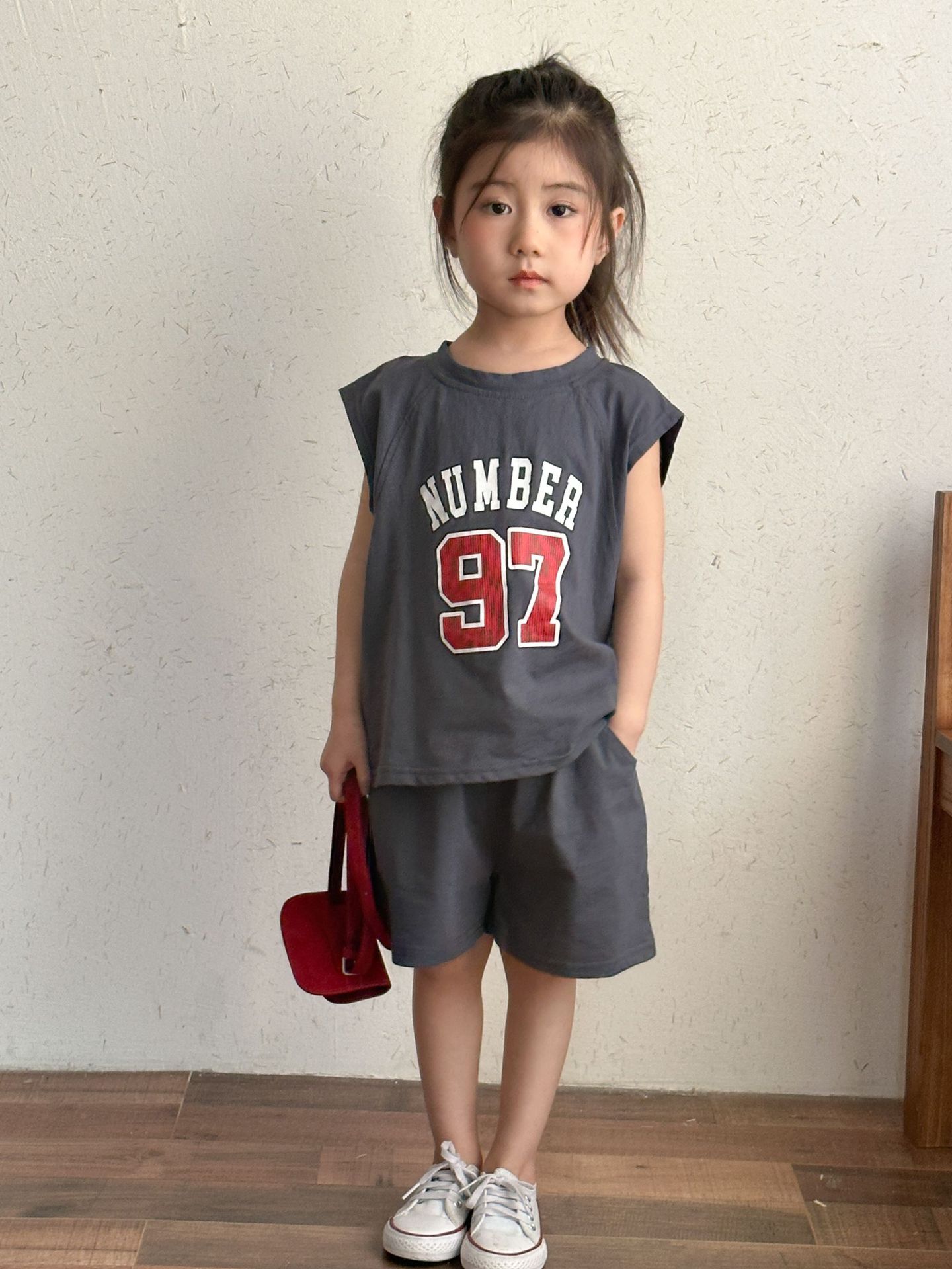 2026☆夏新作☆韓国風ベビー服☆トップス+ズボン☆80cm～150cm 2色