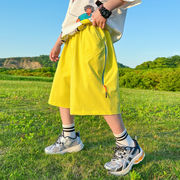 2026新作 夏 男児 五分丈 カーゴ ハーフパンツ