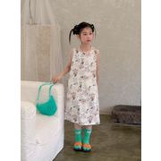 子供服　100-160cm　キッズワンピース　ガールズ　春夏　韓国キッズ服