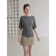 ルーズシルエット 五分袖Tシャツ