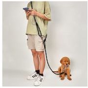 犬 リード ショルダーリード 肩掛けリード ハンズフリー 小型犬 中型犬 大型犬 2WAY  ペット 散歩