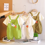 2026夏 新作 Tシャツ 半袖 キッズ  0～5 歳 ベビー 男女兼用  キャラクター 2 点セット 大量在庫 80-120cm