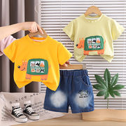 2026夏 新作 Tシャツ 半袖 キッズ  0～5 歳 ベビー 男女兼用  キャラクター 2 点セット 大量在庫 80-120cm