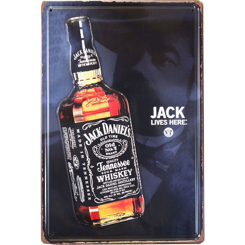 アンティーク メタルエンボスプレート(S)★JACK LIVES HERE★