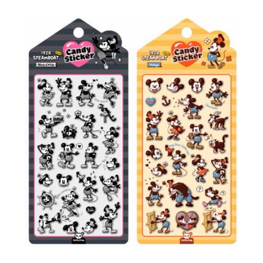ディズニー キャンディステッカー ぷっくりシール ダイカット 韓国 並行輸入