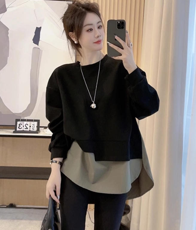 2026夏秋レディース服 Ｔシャツ 長袖Ｔシャツ トレーナー 韓国風 トップス ゆったり 2色展開
